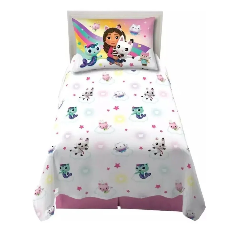 Franco DreamWorks Gabby's Dollhouse Kids Twin,‎ Sheet Set